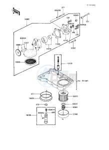 KZ 750 L [L3] drawing OIL PUMP_OIL FILTER