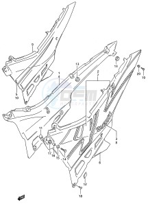 GSX600F (E28) Katana drawing FRAME COVER (MODEL N P)