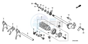 CB600FA3A Europe Direct - (ED / ABS ST) drawing GEARSHIFT DRUM