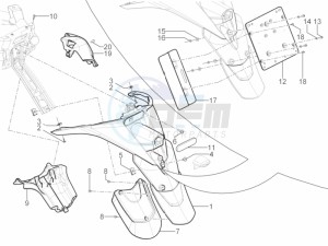 MP3 300 YOUrban ERL drawing Rear cover - Splash guard