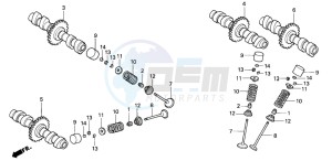 VF750C drawing CAMSHAFT/VALVE