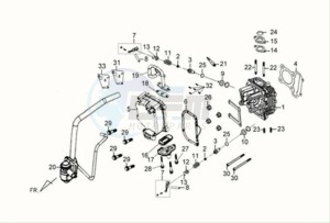 FIDDLE II 125S drawing CYLINDER HEAD CPL