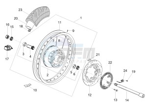 V7 III Racer 750 e4 (EMEA) drawing Rear wheel