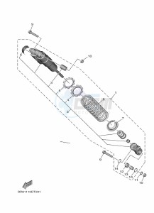 YZ65 (BR86) drawing REAR ARM & SUSPENSION