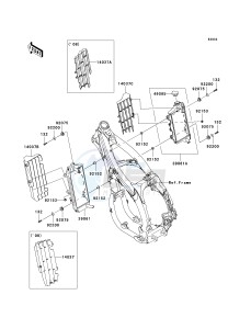 KLX 450 A [KLX450R] (A8F-A9F) A9F drawing RADIATOR