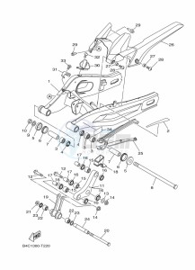 MT-07 ABS MTN690-U (B8M2) drawing REAR ARM