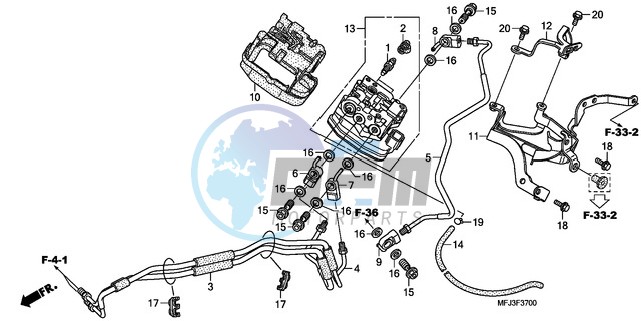 FRONT VALVE UNIT (CBR600RA)