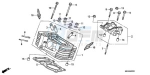 VT750CA9 UK - (E / MKH MME ST) drawing REAR CYLINDER HEAD