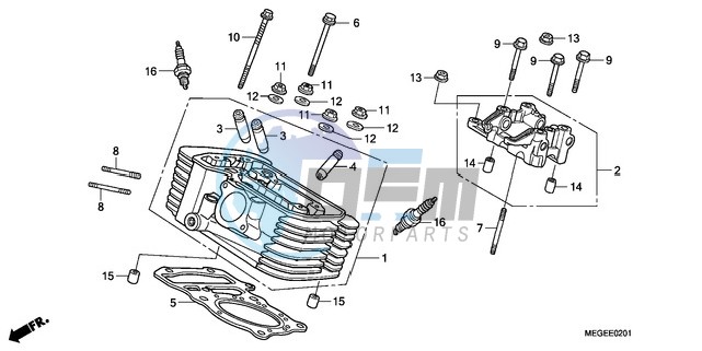 REAR CYLINDER HEAD