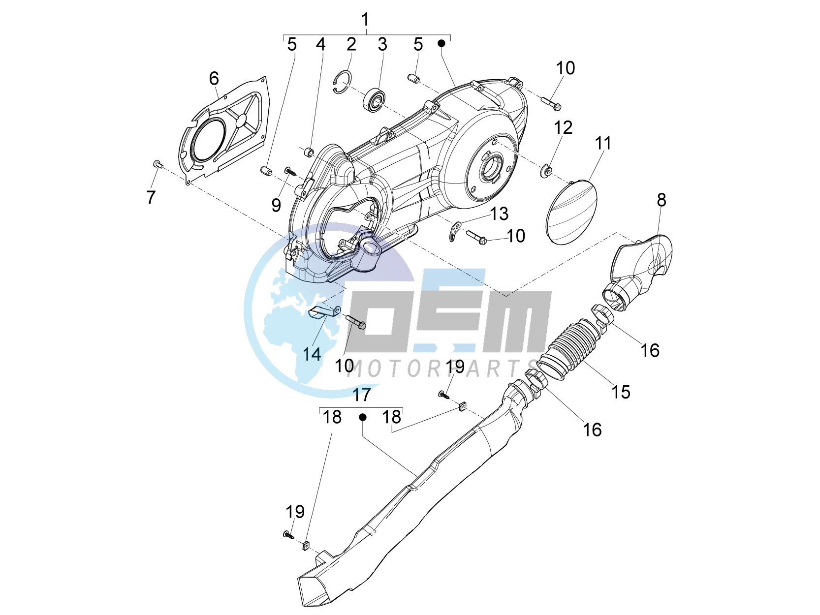 Crankcase cover - Crankcase cooling