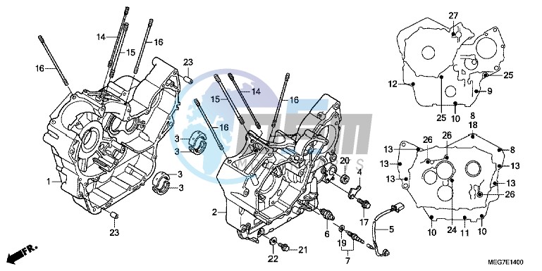 CRANKCASE (VT750C2B/C2S/CS/C/CA)