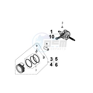 GEOPOLIS 250 drawing CRANKSHAFT AND CYLINDER