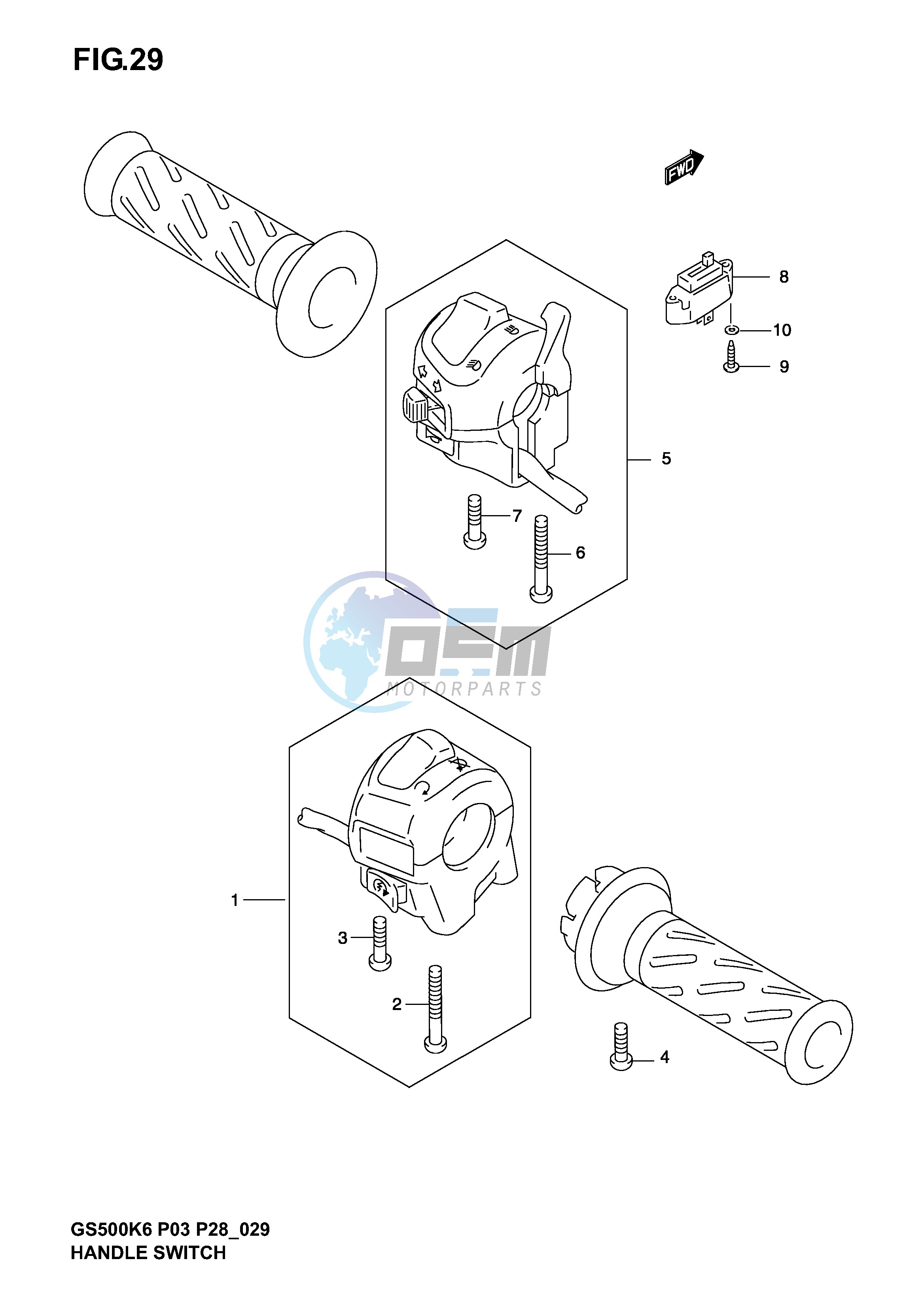 HANDLE SWITCH (MODEL K3 K4 K5)