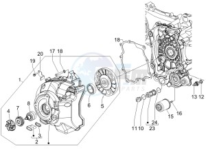 Nexus 250 SP e3 drawing Flywheel magneto cover - Oil filter