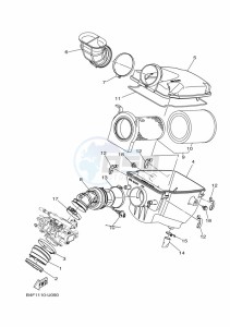 YFM700FWAD GRIZZLY 700 EPS (BLTL) drawing INTAKE