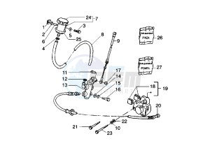 FREE FL 50 drawing FRONT BRAKE SYSTEM