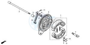 VT750CA drawing REAR BRAKE PANEL