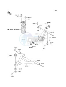 KAF 620 B [MULE 2520 TURF] (B6) [MULE 2520 TURF] drawing FRONT SUSPENSION