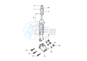 Liberty 125-150 drawing Rear Damper