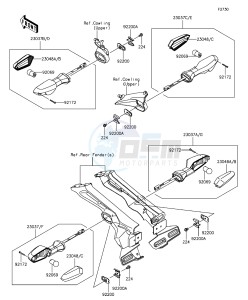 Z1000 ABS ZR1000GFF FR GB XX (EU ME A(FRICA) drawing Turn Signals