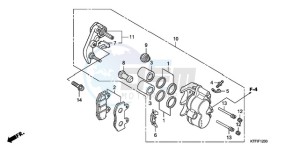 SH150D9 Europe Direct - (ED / KMH) drawing FRONT BRAKE CALIPER (SH125D9/150D9)