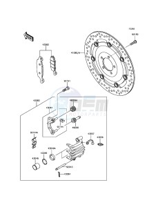 W800 EJ800AGF GB XX (EU ME A(FRICA) drawing Front Brake