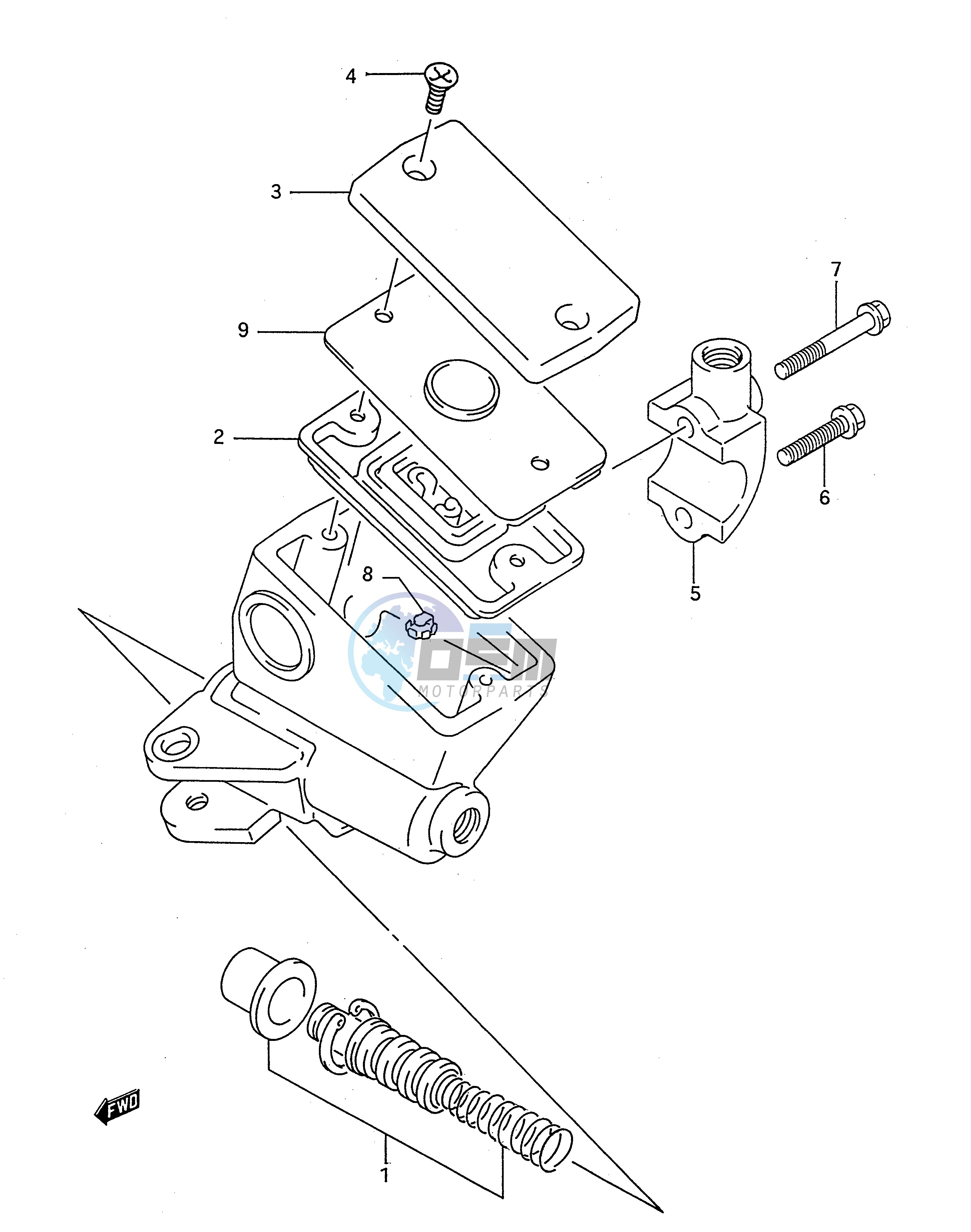 FRONT MASTER CYLINDER (MODEL P)