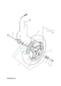 CW50 CW50LN 80 BOOSTER 13" NAKED (1WP6) drawing FRONT WHEEL