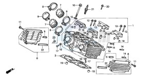 VF750C2 drawing CYLINDER HEAD (REAR)