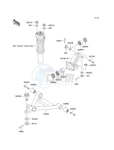 KAF 950 A [MULE 2510 DIESEL] (A1-A3) [MULE 2510 DIESEL] drawing FRONT SUSPENSION