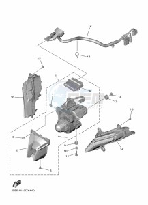 YZF690-U YZF-R7 (BJT1) drawing HEADLIGHT