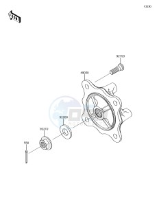 MULE PRO-DX KAF1000EHF EU drawing Front Hub