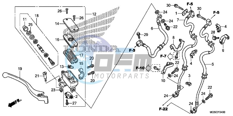 FR. BRAKE MASTER CYLINDER