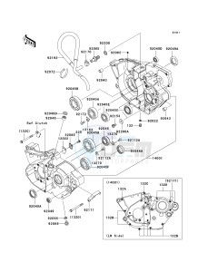 KX 250 T [KX250F] (TF) T6F drawing CRANKCASE