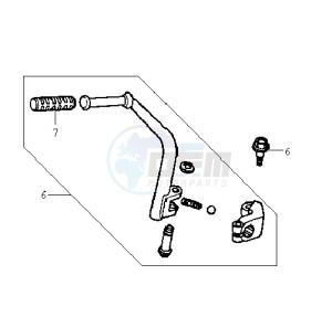 HUSKY 125 drawing KICKSTARTER PEDAL