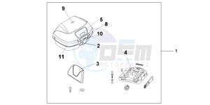 FES150 125 S-WING drawing TOP BOX 45L