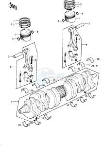 KZ 1300 B [B2] drawing CRANKSHAFT_PISTONS