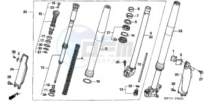 CRF450XB drawing FRONT FORK