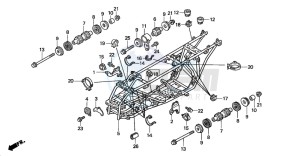 TRX350TM FOURTRAX 350 drawing FRAME BODY