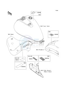 VN 900 C [VULCAN 900 CUSTOM] (7F-9FA) C7F drawing LABELS