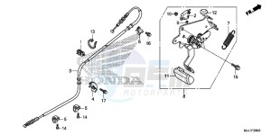 NC750DE Integra - NC750D Europe Direct - (ED) drawing PARKING BRAKE LEVER