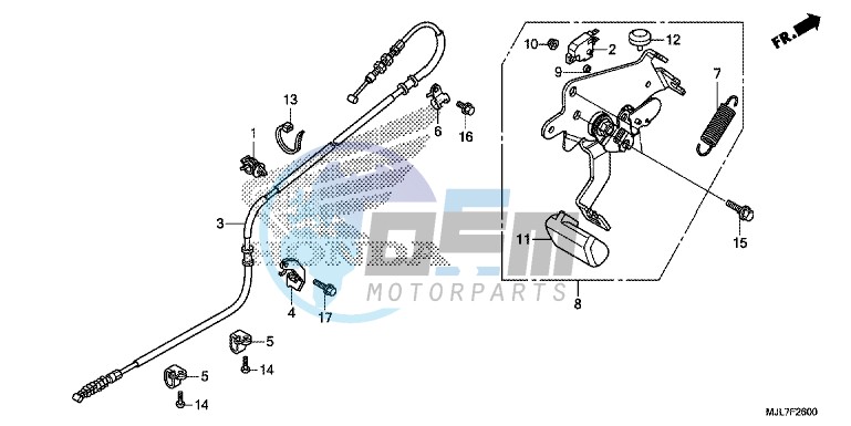 PARKING BRAKE LEVER