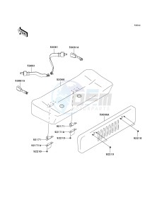 KAF 400 B [MULE 600] (B6F-B9F) B8F drawing SEAT