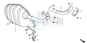 NH80MD drawing EXHAUST MUFFLER