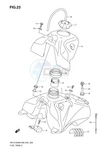 DR-Z125 (E28-E33) drawing FUEL TANK