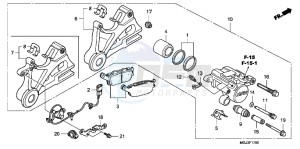 CBF1000FB drawing REAR BRAKE CALIPER