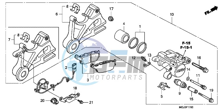 REAR BRAKE CALIPER