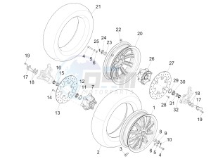 Fuoco 500 4t-4v ie e3 LT 800 drawing Front wheel