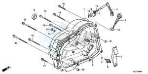 CRF100FD CRF100F Europe Direct - (ED) drawing RIGHT CRANKCASE COVER