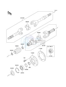 KAF 620 J [MULE 3010 TRANS 4X4] (J1) J1 drawing DRIVE SHAFT-REAR